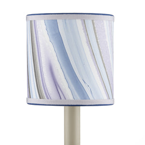 Marble Paper Drum Chandelier Shade - Lavender Agate