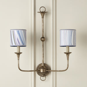 Marble Paper Drum Chandelier Shade - Lavender Agate