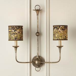Marble Paper Drum Chandelier Shade - Green/Brown/Gold