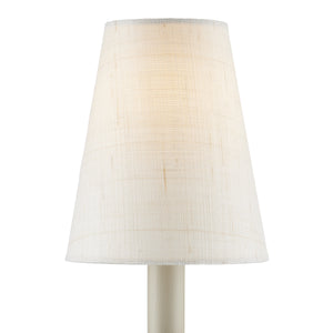Ivory Fine Grasscloth Tapered Chandelier Shade