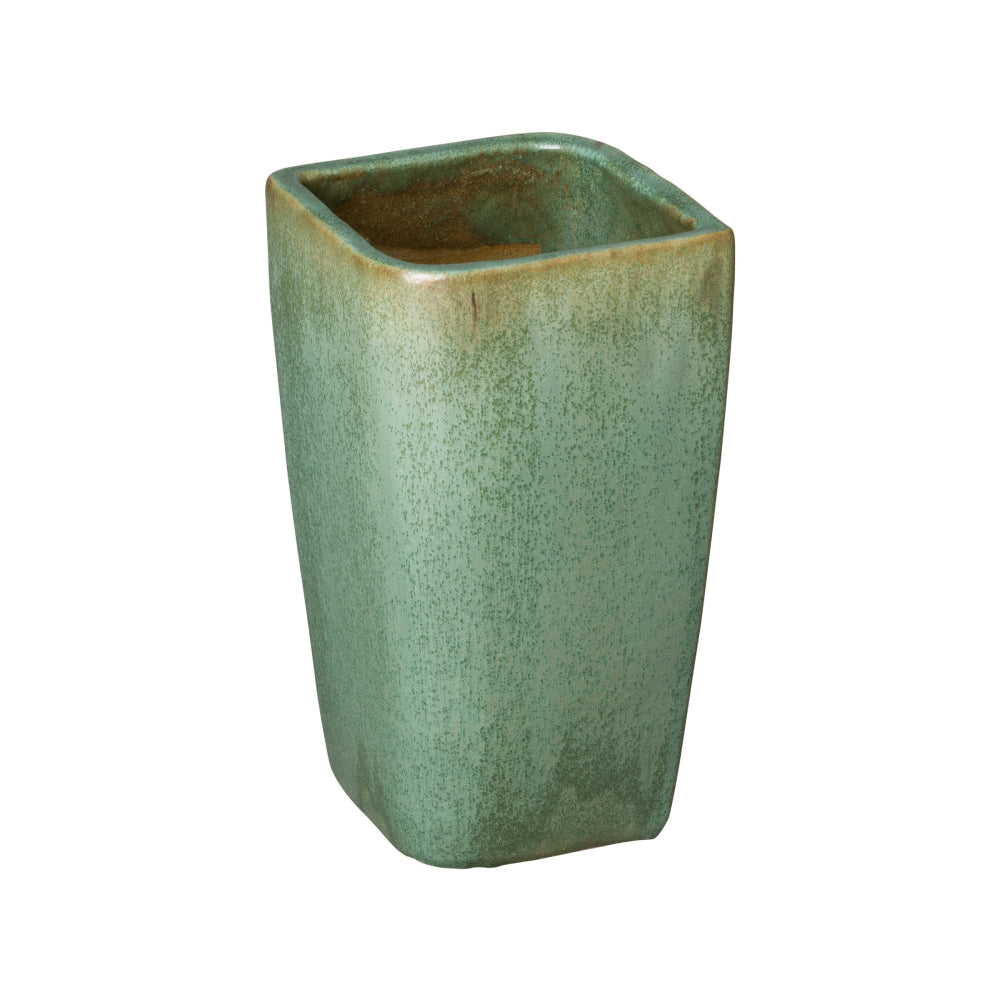 Small Aero Ceramic Planter - Metallic Mint