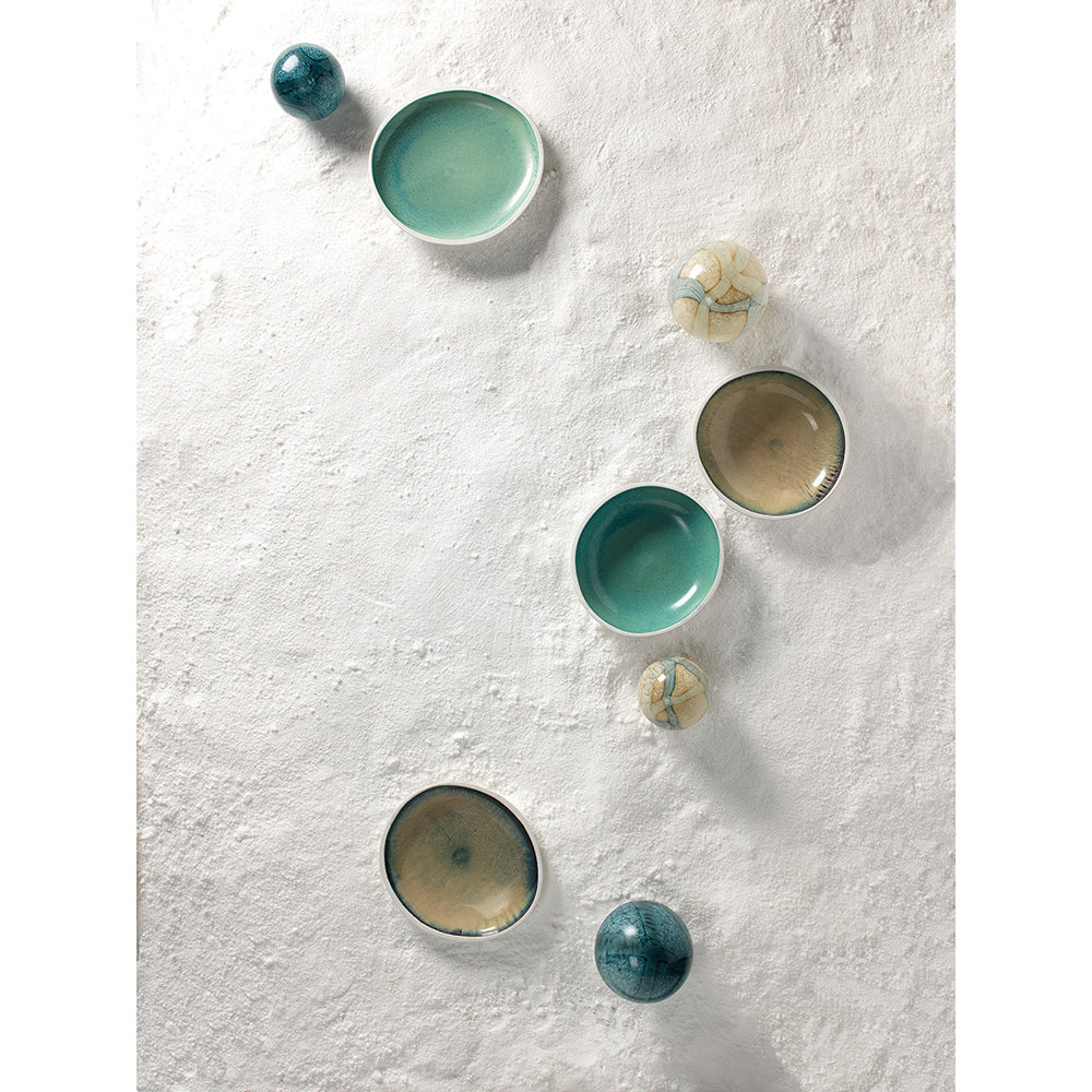 Large & Small Cosmos Hand Blown Glass Balls - Pale Blue