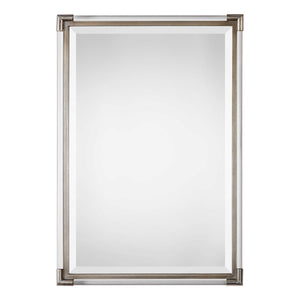 Acrylic & Metal Contemporary Mirror – Silver Leaf