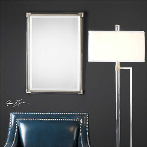 Acrylic & Metal Contemporary Mirror – Silver Leaf