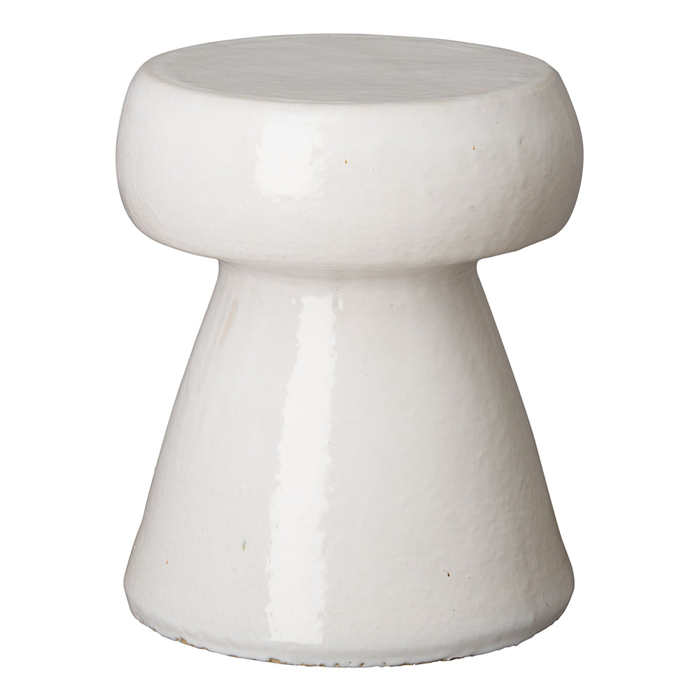 Portabello Garden Stool White Scenario Home - Main Image