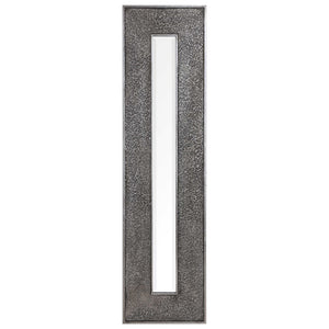 Oversized Rectangular Panel Mirror with Textured Surface