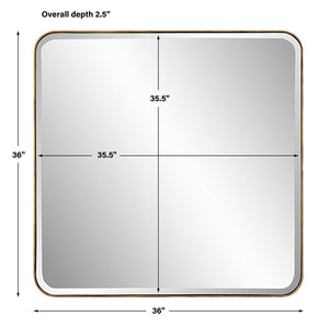 Hampshire Square Gold Mirror