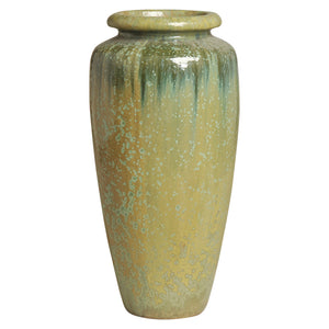 Classic Ceramic Jar with Lip – Moss Crystal