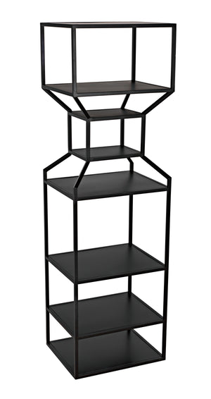 Downtown A Bookcase, Black Metal