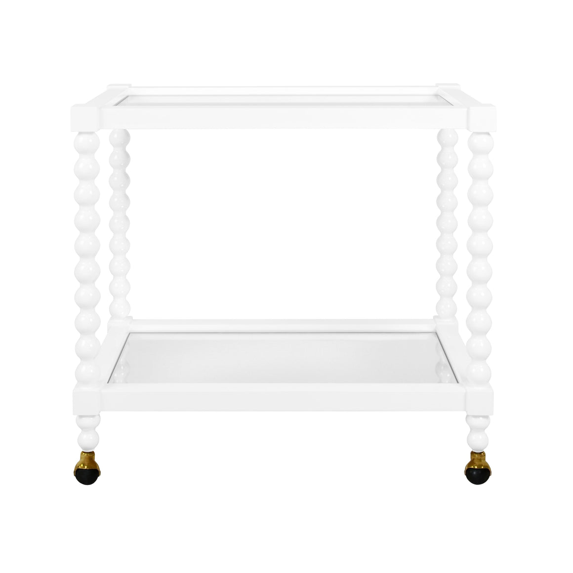 Isadore Bar Cart in White Lacquer