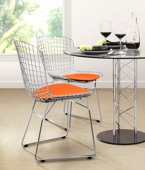 Wire Mesh Cushion- Orange