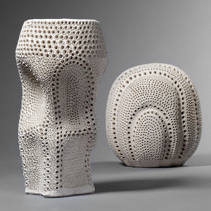Night Sky Vase -  Matte White Porcelain