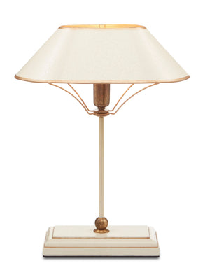 Currey and Company Daphne Table Lamp - Ivory/Antique Brass/Gold