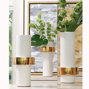 Gold Ring Ceramic Vase – 3 Variants