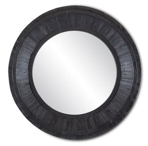 Kanor Black Round Mirror