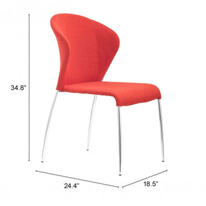 Oulu Dining Chair Tangerine (Set of 4) - Tangerine