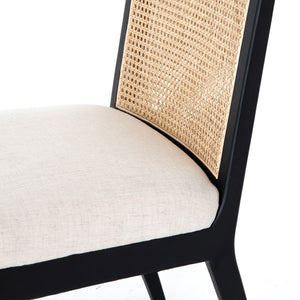 Antonia Armless Dining Chair-Savile Flax