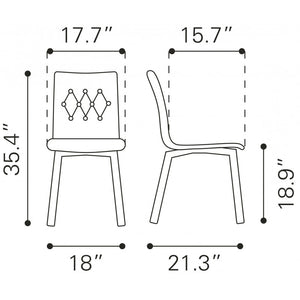 Orebro Dining Chair Graphite (Set of 2) - Graphite