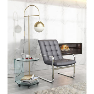Waterloo Floor Lamp White & Brushed Brass - White & Brushed Brass