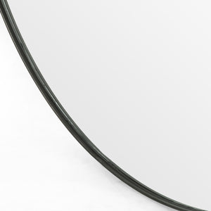 Bellvue Round Mirror - Rustic Black