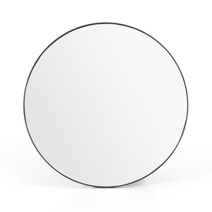 Bellvue Round Mirror - Rustic Black