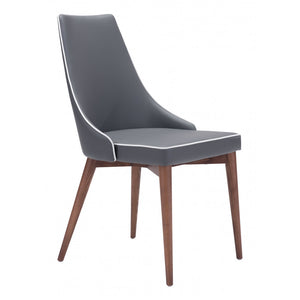 Moor Dining Chair Dark Gray (Set of 2) - Dark Gray