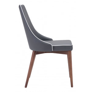Moor Dining Chair Dark Gray (Set of 2) - Dark Gray