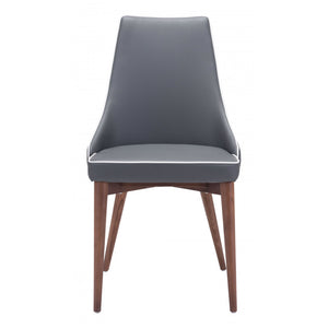 Moor Dining Chair Dark Gray (Set of 2) - Dark Gray
