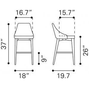 Moor Counter Chair Dark Gray - Dark Gray