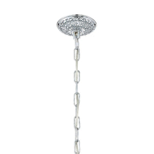 Traditional Crystal 5 Light Hand Cut Crystal Polished Chrome Chandelier