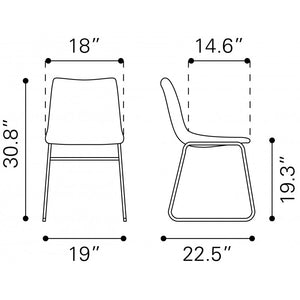 Smart Dining Chair Vintage Espresso - Vintage Espresso - Set of 2