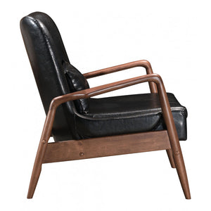 Bully Lounge Chair & Ottoman Black - Black