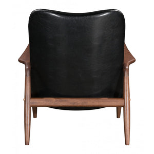 Bully Lounge Chair & Ottoman Black - Black