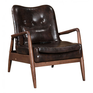 Bully Lounge Chair & Ottoman Brown - Brown