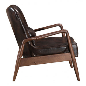 Bully Lounge Chair & Ottoman Brown - Brown