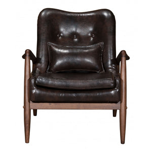 Bully Lounge Chair & Ottoman Brown - Brown