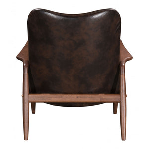 Bully Lounge Chair & Ottoman Brown - Brown