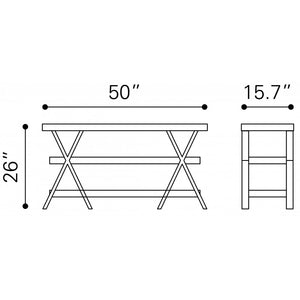 Renmen TV Stainless Steel Stand Walnut - Walnut