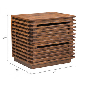 Linea End Table Walnut - Walnut