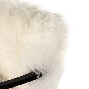 Ashland Armchair-Mongolia Cream Fur