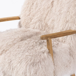 Ashland Armchair-Taupe Mongolian Fur