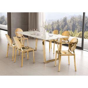 Atlas Dining Table - Stone & Gold