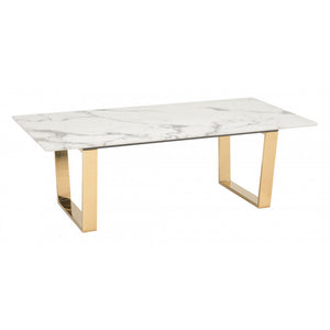 Atlas Coffee Table  - Stone & Gold