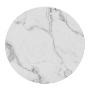 Globe End Table Stone & Stainless Steel - Stone & Brushed Stainless Steel