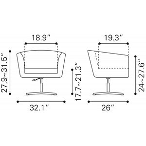 Wilshire Occasional Chair White - White