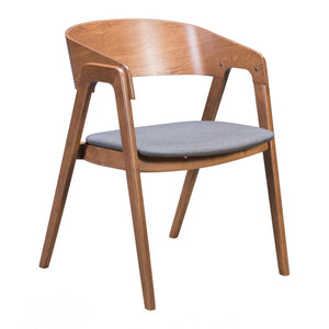 Alden Dining Arm Chair  (Set of 2) - Walnut & Dark Gray