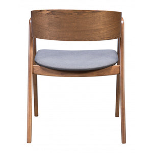 Alden Dining Arm Chair  (Set of 2) - Walnut & Dark Gray
