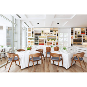 Alden Dining Arm Chair  (Set of 2) - Walnut & Dark Gray
