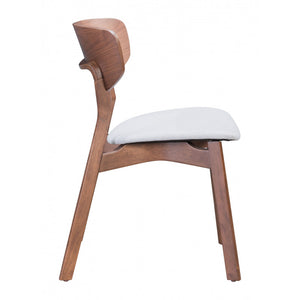 Russell Dining Chair Walnut & Light Gray (Set of 2) - Walnut & Light Gray