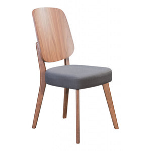 Alberta Dining Chair (Set of 2) - Walnut & Dark Gray